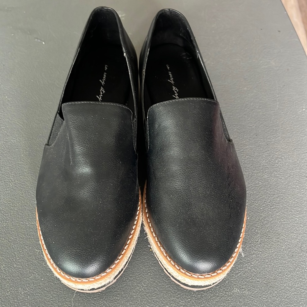 Size 8.5W - Black Slip On shoes with platform - in every story brand